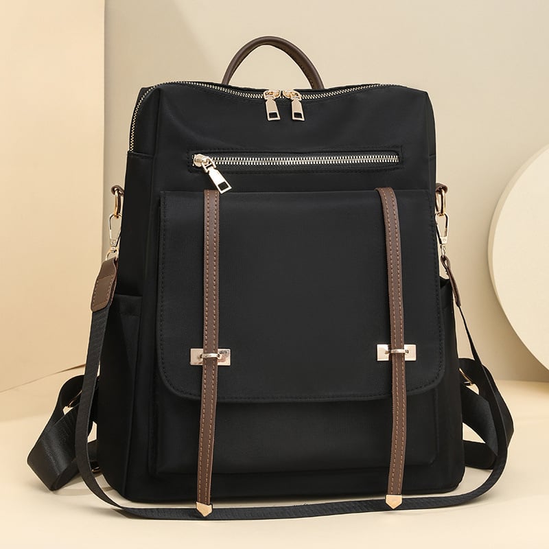 Női Oxford anyagú hátizsák mindennapi használatra — cipzáras nyitás, vízálló és kopásálló, belső cipzáras zseb és zseb a telefont számára, háromdimenziós külső