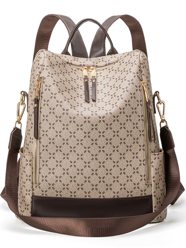 PVC-anyagú női hátizsák, lopás elleni, nagy kapacitású, cipzáros nyitás, vízálló