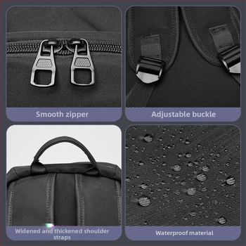Unisex νάιλον σακίδιο πλάτης για φορητό, αδιάβροχο, χωρητικότητα 20–35L, με ιμάντες αερό-μαξιλάρες