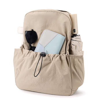 Γυναικείο σακίδιο με αστικό μινιμαλιστικό στυλ, μεγάλη χωρητικότητα; εξωτερικό ύφασμα νάιλον, επένδυση πολυεστέρα, κλείσιμο με φερμουάρ, θήκη για φορητό υπολογιστή, κατάλληλο για καθημερινή μετακίνηση