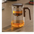 Γυάλινη τσαγιέρα με πιεστό φίλτρο για τσάι, 600–800 ml, χειροποίητη, ανθεκτική στη θερμότητα, προσαρμόσιμη