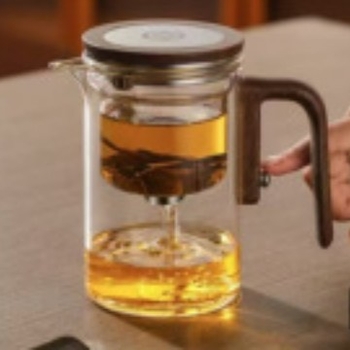 Γυάλινη τσαγιέρα με πιεστό φίλτρο για τσάι, 600–800 ml, χειροποίητη, ανθεκτική στη θερμότητα, προσαρμόσιμη