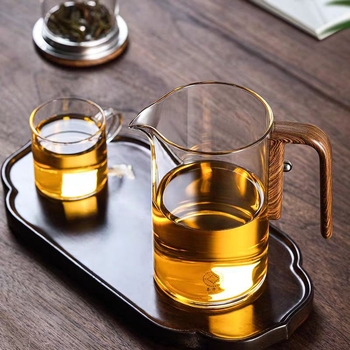 Γυάλινη τσαγιέρα με πιεστό φίλτρο για τσάι, 600–800 ml, χειροποίητη, ανθεκτική στη θερμότητα, προσαρμόσιμη