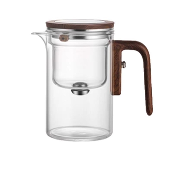Γυάλινη τσαγιέρα με πιεστό φίλτρο για τσάι, 600–800 ml, χειροποίητη, ανθεκτική στη θερμότητα, προσαρμόσιμη