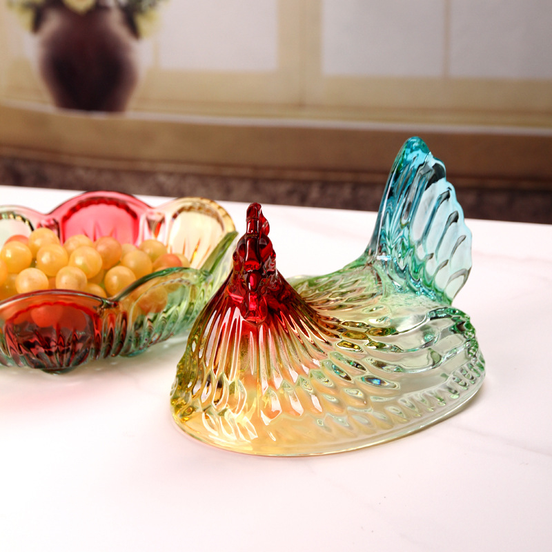 Stiklo vaisių lėkštė, kinietiško stiliaus, prekės ženklas Flavinmci/flavinz, išleista 2021 m. vasarą, pirmosios klasės kokybės