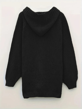 Γυναικείο φούτερ με κουκούλα, μονόχρωμο, πολυεστέρας, μακριές μανίκες, μεσαίου μήκους, κανονική γραμμή