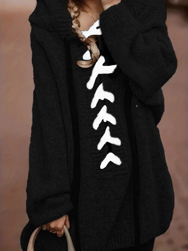 Γυναικείο φούτερ με κουκούλα, μονόχρωμο, πολυεστέρας, μακριές μανίκες, μεσαίου μήκους, κανονική γραμμή