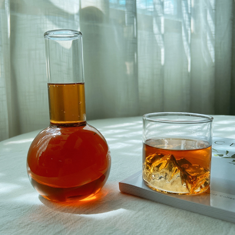 Чаша за чай - стъклена, новокитайски стил, еднослойна, шестчленен комплект, печат на лого наличен