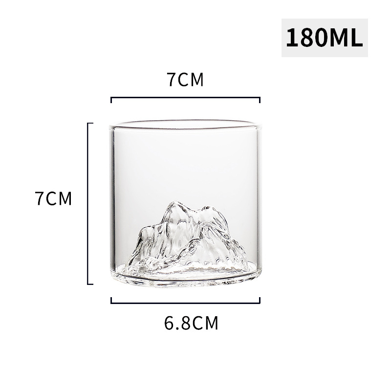 Чаша за чай - стъклена, новокитайски стил, еднослойна, шестчленен комплект, печат на лого наличен