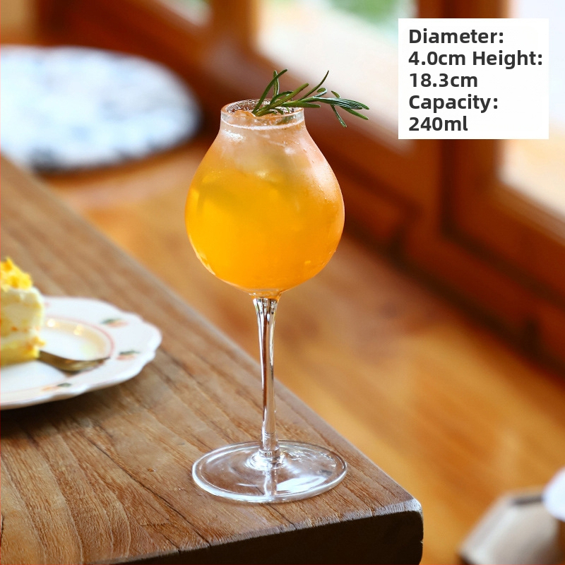 Чаша за чай - стъклена, новокитайски стил, еднослойна, шестчленен комплект, печат на лого наличен