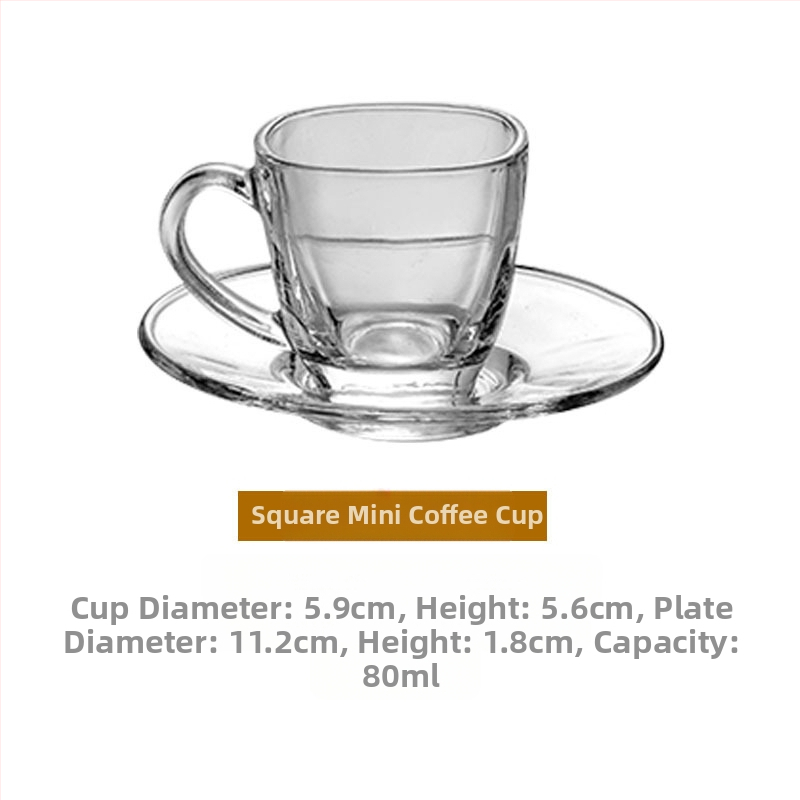 Чаша за чай - стъклена, новокитайски стил, еднослойна, шестчленен комплект, печат на лого наличен