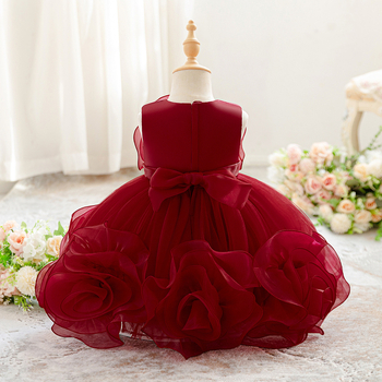 Rochie pentru copii fără mâneci, din plasă, stil prințesă, cu aplicație pentru nunți — amestec poliester-bumbac, căptușeală din bumbac, pliuri, spălare enzimatică, vara 2025