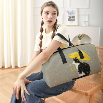 Τσάντα ταξιδιού με εκτύπωση γάτας, μεγάλη χωρητικότητα — MONSTD, πολυεστέρας, διαπνέουσα και ανθεκτική στη φθορά, επένδυση πολυεστερική, Άνοιξη 2025