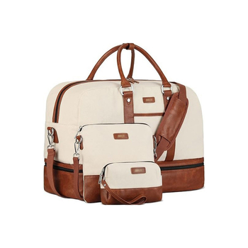 PLYMEE LGLB26 Τσάντα ταξιδιού — καμβάς, χωρητικότητα 20–35L, άνοιγμα με φερμουάρ, εσωτερική θήκη με φερμουάρ, unisex