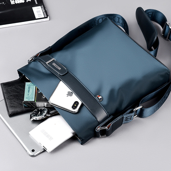 Prince Bird Oxford vīriešu plecu soma – vertikāla kvadrāta forma, rāvējslēdzējs, iekšējās kabatas (ar rāvējslēdzēju, telefona kabata, ID kabata), piemērota 8 collu klēpjdatoram