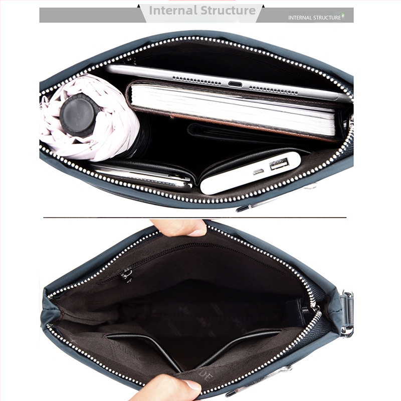 Prince Bird Oxford vīriešu plecu soma – vertikāla kvadrāta forma, rāvējslēdzējs, iekšējās kabatas (ar rāvējslēdzēju, telefona kabata, ID kabata), piemērota 8 collu klēpjdatoram