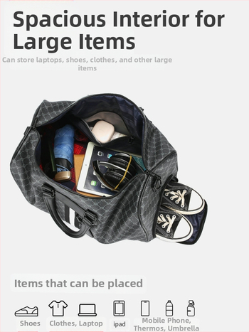 Ανδρική τσάντα ταξιδιού — 20–35L PVC, αναπνεύσιμη και αδιάβροχη, μάρκα FENGBAODAISHU, στυλ επιχειρηματικής μετακίνησης