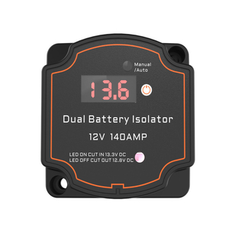 BOMAN BG006 Έξυπνος Διαχωριστής Δύο Μπαταριών με Ψηφιακή Οθόνη, 12V 140A, Ρελέ VSR για RV/SUV/φορτηγό/σκάφος/καραβάν