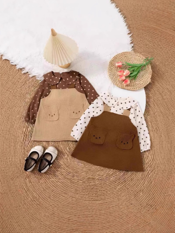 Beibei mergaitės suknelė, korėjietiško stiliaus, ilgos rankovės, šifonas, pagrindinė medžiaga 70% medvilnė, pamušalas 80% medvilnė, animacinis raštas, princesės kirpimas