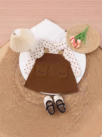 Beibei mergaitės suknelė, korėjietiško stiliaus, ilgos rankovės, šifonas, pagrindinė medžiaga 70% medvilnė, pamušalas 80% medvilnė, animacinis raštas, princesės kirpimas