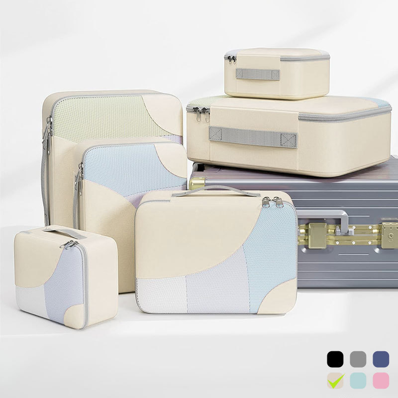 Kelioniniai saugojimo maišų rinkinys – ultra lengvas, 6 vnt., Jia Fa, šiuolaikiškas minimalistinis dizainas