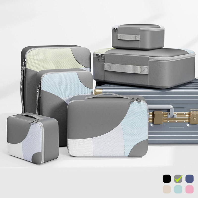 Kelioniniai saugojimo maišų rinkinys – ultra lengvas, 6 vnt., Jia Fa, šiuolaikiškas minimalistinis dizainas