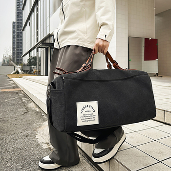 Vállon átvethető utazótáska, 20–35L, vászon, lélegző, vízálló, ultra-könnyű, kopásálló, gerincvédővel, uniszex, szabadidős utazásokhoz