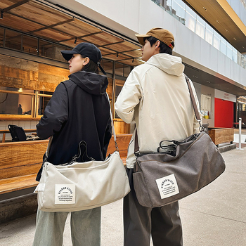 Vállon átvethető utazótáska, 20–35L, vászon, lélegző, vízálló, ultra-könnyű, kopásálló, gerincvédővel, uniszex, szabadidős utazásokhoz