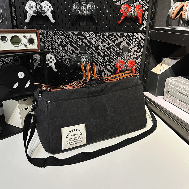 Vállon átvethető utazótáska, 20–35L, vászon, lélegző, vízálló, ultra-könnyű, kopásálló, gerincvédővel, uniszex, szabadidős utazásokhoz