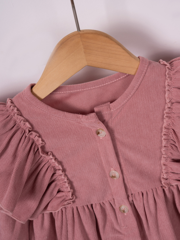 Vaikų suknelė – saldus A linijos siluetas – 100% poliesteris – pavasaris ir ruduo – 3–8 metų mergaitėms