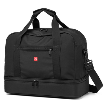 Τσάντα ταξιδιού για σπορ και γιόγκα με διαχωρισμό στεγνό-υγρό, χωρητικότητα 36–55 L, Oxford ύφασμα, γεωμετρικό μοτίβο, WOLF SBURGER