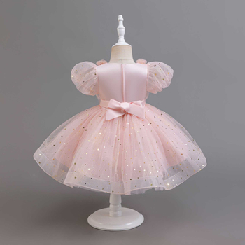 Mergaitėms princesės suknelė su trumpomis rankovėmis, 65% poliesteris, pamušalas 100% medvilnė, torto stiliaus sijonas, 3–8 metų amžiaus, Knivini