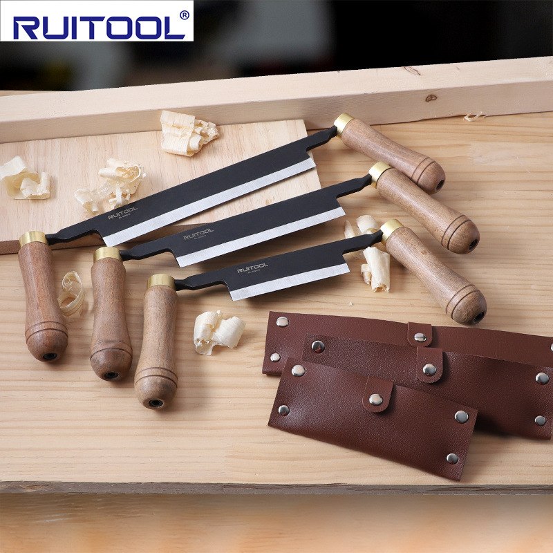 Европейски стил дървообработваща ръчна планерка — мултифункционален скрейпър, кора-скрепер и нож за кант; RUITOOL (Китай)
