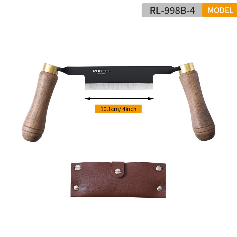 Европейски стил дървообработваща ръчна планерка — мултифункционален скрейпър, кора-скрепер и нож за кант; RUITOOL (Китай)