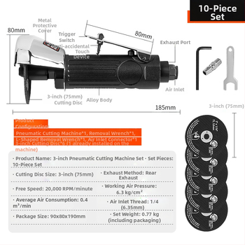 Musen Tang αεροπνευστικό εργαλείο κοπής για γωνιακό τροχό με δίσκους λείανσης (Μάρκα: Musen Tang; Εφαρμογή: Κοπή)