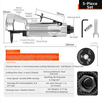 Musen Tang αεροπνευστικό εργαλείο κοπής για γωνιακό τροχό με δίσκους λείανσης (Μάρκα: Musen Tang; Εφαρμογή: Κοπή)