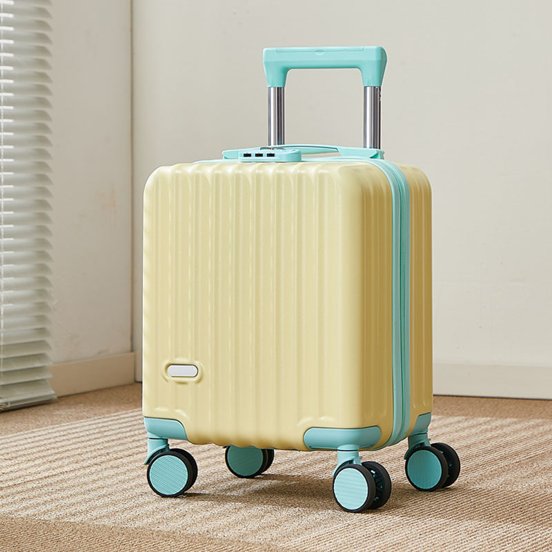 Valiză cabină de 14 inch cu mâner telescopic, roți universale silențioase, ușoară, cu cârlig