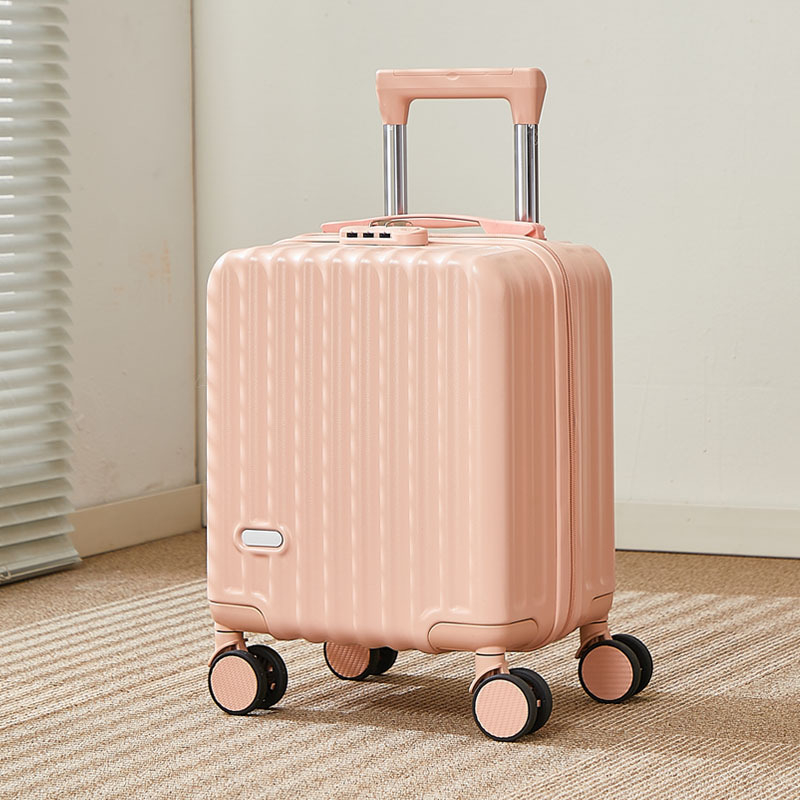 Valiză cabină de 14 inch cu mâner telescopic, roți universale silențioase, ușoară, cu cârlig