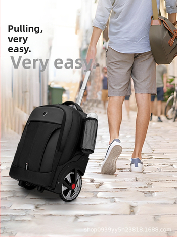 Бизнес раница с колела за пътуване — закопчаване с цип, полиестерен материал, тегло 3 кг, подходяща за бизнес пътувания