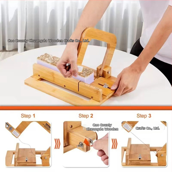 Ξύλινος Κοπτήρας Σαπουνιού – Χειροποίητος Πίνακας Κοπής για DIY Σαπούνια με Ρυθμιζόμενο Πάχος