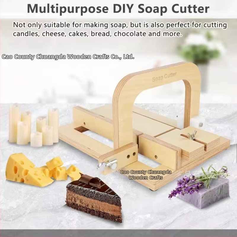 Drveni rezac sapuna – ručno izrađena kompaktna stolna ploča za rezanje za DIY sapune s prilagodljivom debljinom