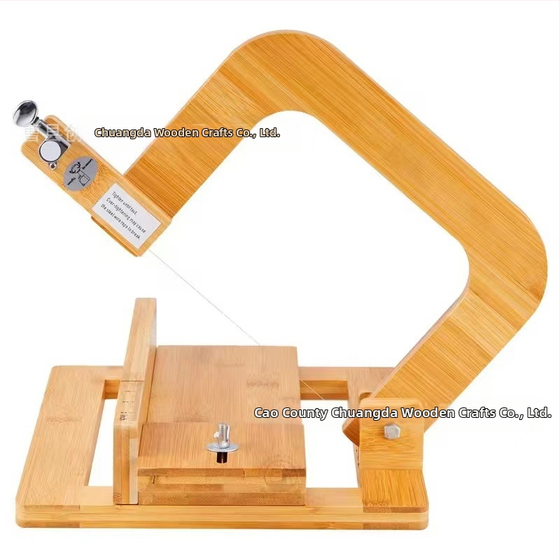 Drveni rezac sapuna – ručno izrađena kompaktna stolna ploča za rezanje za DIY sapune s prilagodljivom debljinom