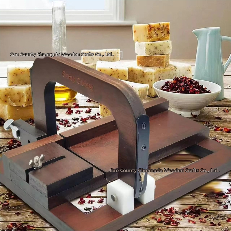 Drveni rezac sapuna – ručno izrađena kompaktna stolna ploča za rezanje za DIY sapune s prilagodljivom debljinom