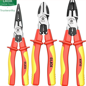 Clește izolat cu VDE pentru tăiere și crimparea cablurilor, clește cu vârf ascuțit pentru electricieni, electronică, reparații auto