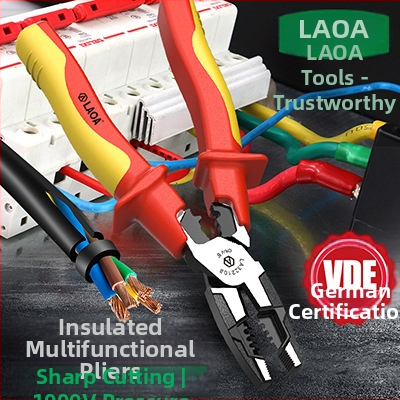 Clește izolat cu VDE pentru tăiere și crimparea cablurilor, clește cu vârf ascuțit pentru electricieni, electronică, reparații auto