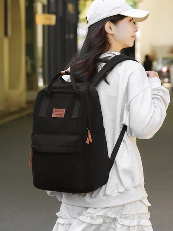 Corduroy γυναικείο σακίδιο πλάτης – αναπνεύσιμη κατασκευή, επένδυση πολυεστέρα, καμπύλοι ιμάντες ώμου, μεγάλος χώρος