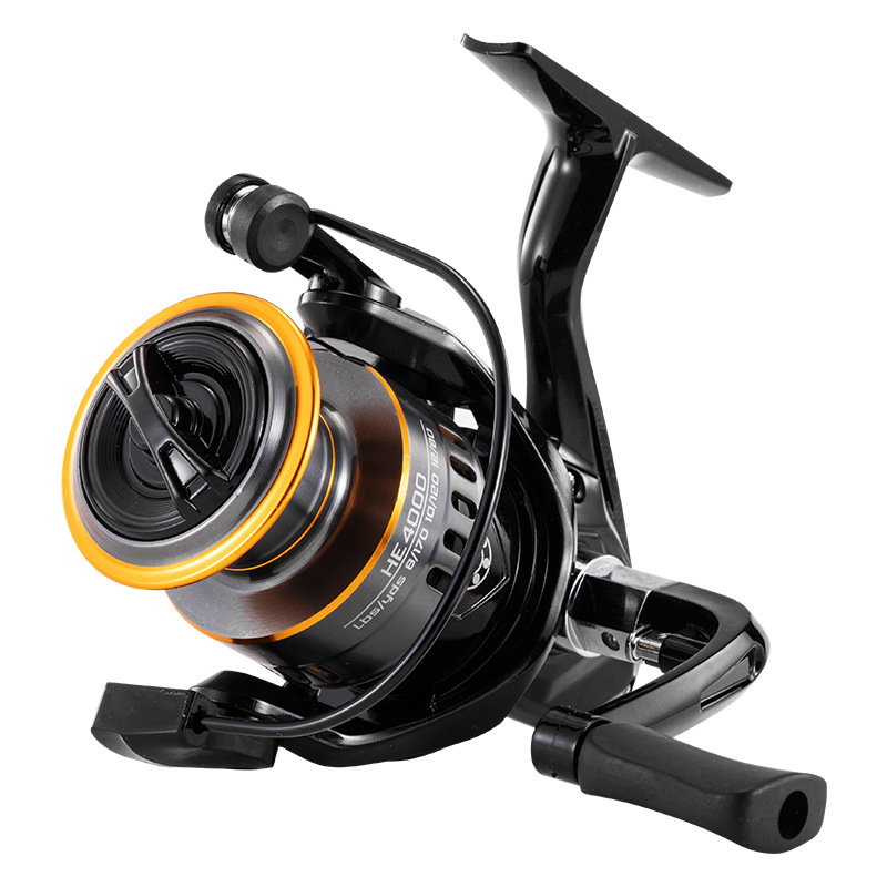 ROOBLINOS visiškai metalinė spiningo ritė žvejybai, korpusas iš nailono, aliumininė ritė, atsparus jūros vandeniui, toli metant