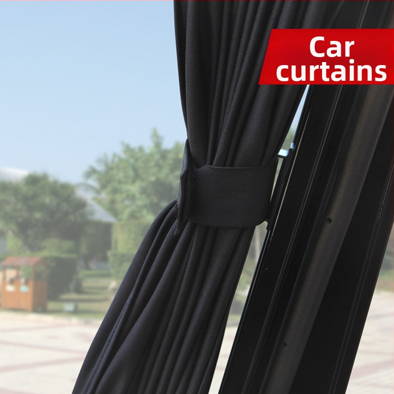 Завеси за прозорци на автомобил с рейкова система, плътна непрозрачна полиестерна материя, орбитално окачване, универсално пасване, слънцезащита и топлоизолация
