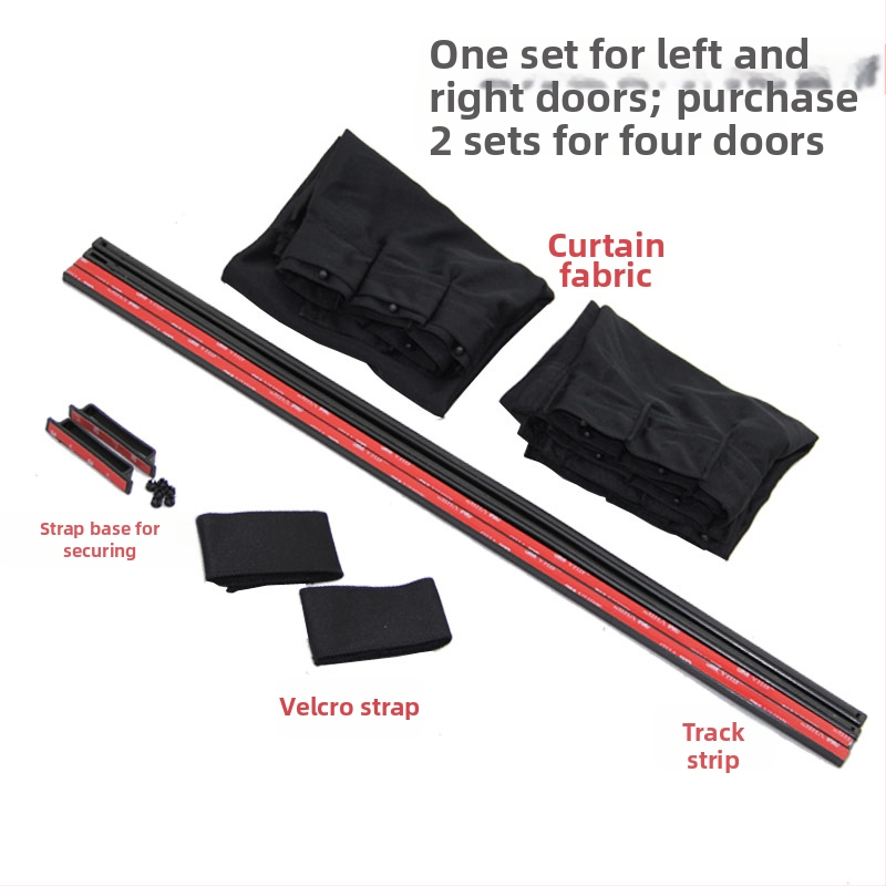 Завеси за прозорци на автомобил с рейкова система, плътна непрозрачна полиестерна материя, орбитално окачване, универсално пасване, слънцезащита и топлоизолация