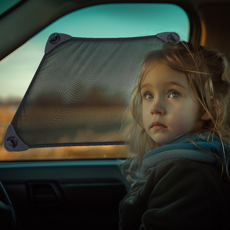 JOYBI Automobilio langų skydelis su siurbimo kilpa, 2 vnt., ABS 80g tinklelis, logotipo spausdinimas įmanomas